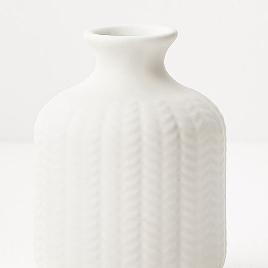Peggy Ceramic Vase in Satin White 9.5cm