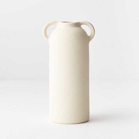 Ynes Stone Vase in Ivory 20.5cm