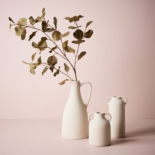 Ynes Stone Vase in Ivory 28.5cm