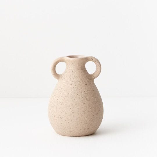 Zaha Ceramic Vase in Almond