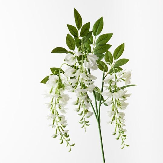 Wisteria Faux Spray in White