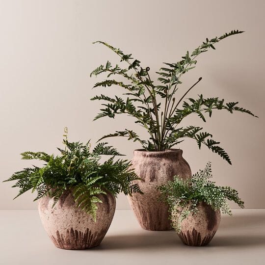 Sicily Urn Vase in Antique Terracotta 35cm