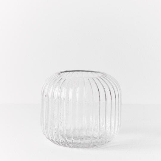 Lola Ripple Glass Vase in Clear 15cm