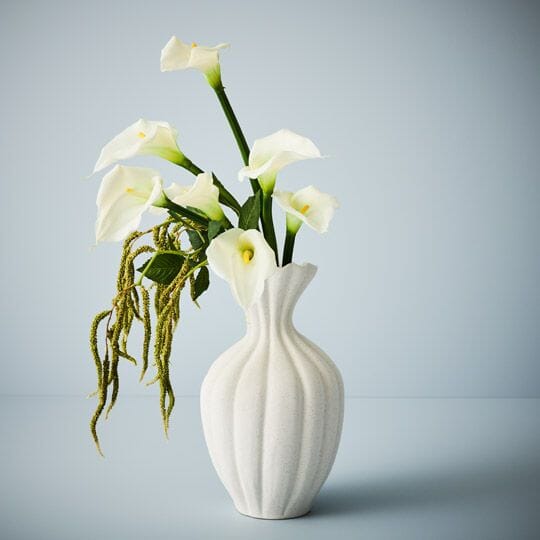 Donatella Stone Vase in White 40cm