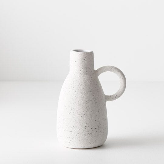 Katia Stoneware Vase in White 12.5cm