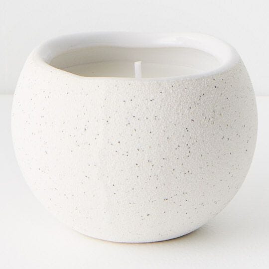 Sabine Bergamot Candle in White Stone 8cm