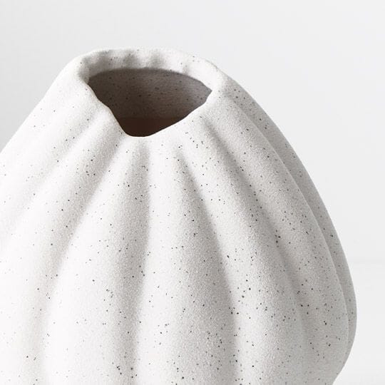 Allegra Stoneware Vase in White 13.5cm