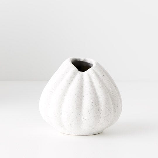 Allegra Stoneware Vase in White 11cm