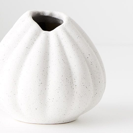 Allegra Stoneware Vase in White 11cm