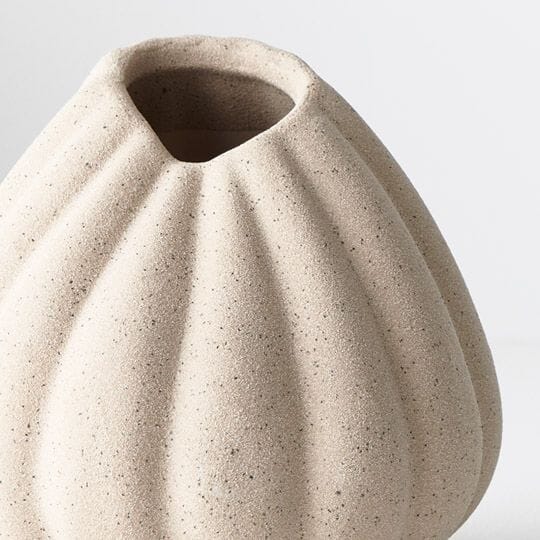 Allegra Stoneware Vase in Sand 13.5cm