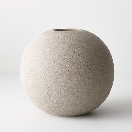 Katia Stoneware Ball Vase in Grey 21.5cm