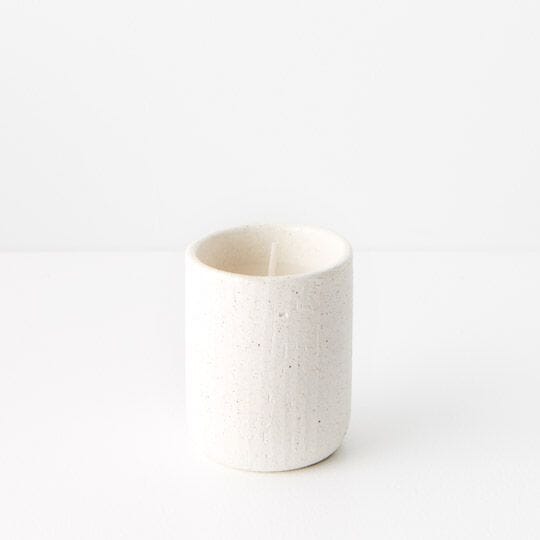 Juliette Vanilla Candle in White Stone 6.5cm