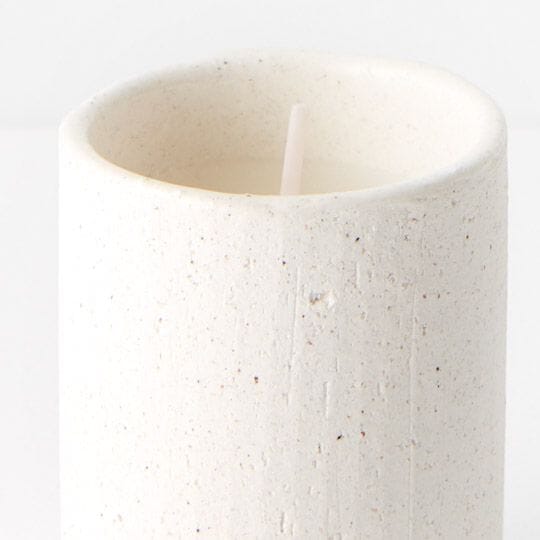 Juliette Vanilla Candle in White Stone 9cm