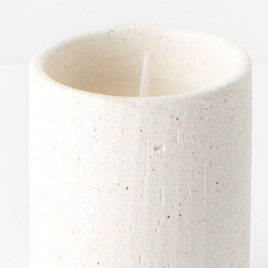 Juliette Vanilla Candle in White Stone 6.5cm