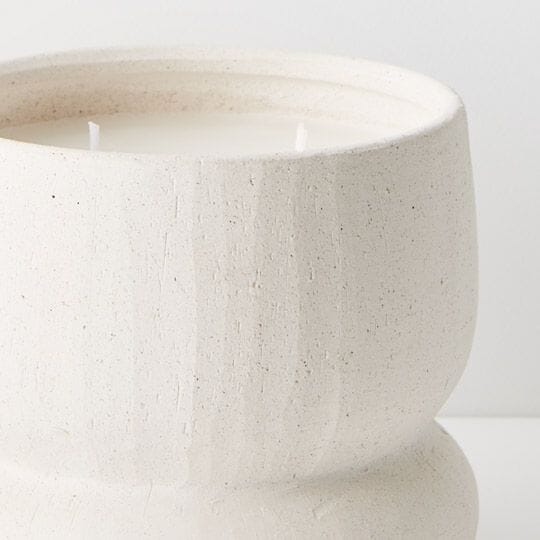 Valerie Bergamot Candle in White Stone 14cm