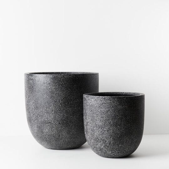 Cello Terrazzo Plant Pot in Black 30cm