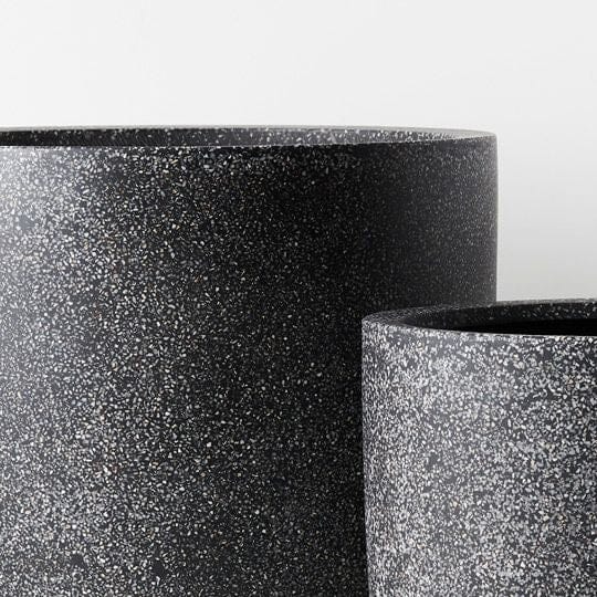 Cello Terrazzo Plant Pot in Black 30cm