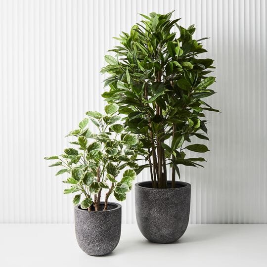 Cello Terrazzo Plant Pot in Black 30cm