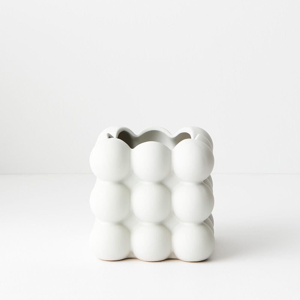 Bubbolina Pot or Vase in White