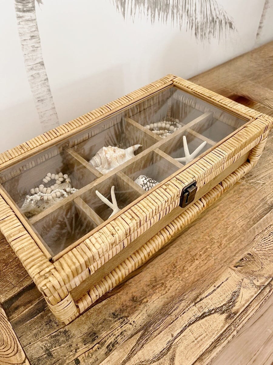 Mareva Rattan Jewellery Box in Natural 42cm