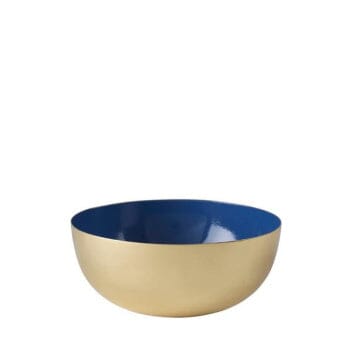 Celia Brass Serving Bowl in Navy 25.5cm