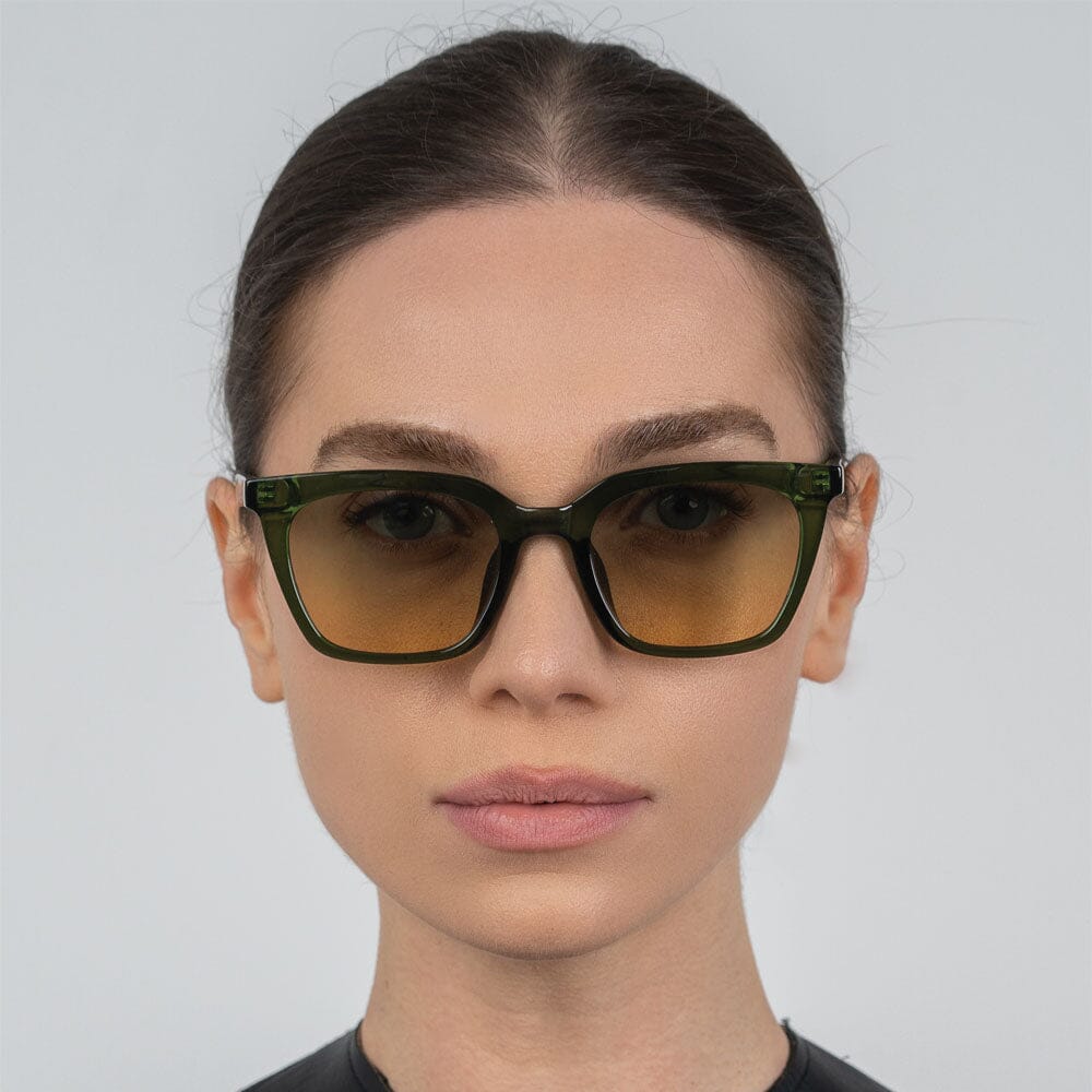 OTRA Eyewear - BREE Black W/ Transparent Green Lens