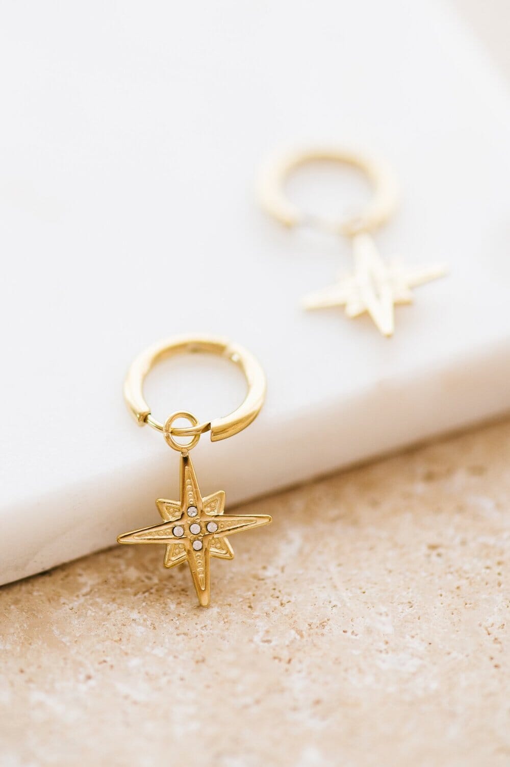 Indigo & Wolfe - Astra Gold Earrings W/ Star Pendant