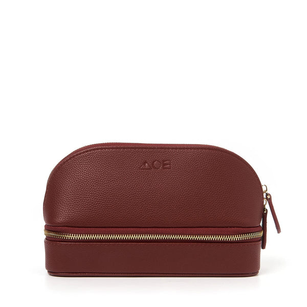 Arms of Eve - Monroe Jewellery and Cosmetic Travel Bag in Burgundy
