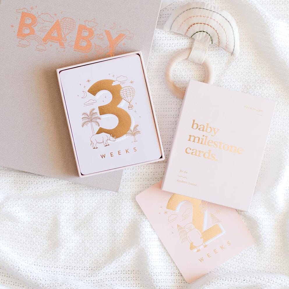 Fox & Fallow - Baby Milestone Cards in Cream