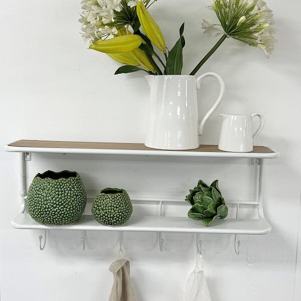 Kal Metal Shelf W/ 6 Hooks