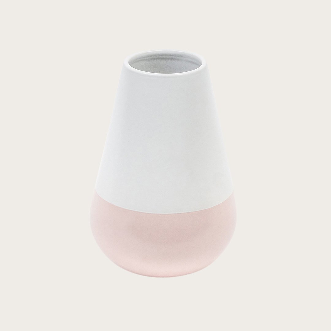 Boccioni Ceramic Vase in Pink/White - Buy 1 Get 1 Free