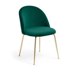 Safia Velvet Dining Chair in Gold/Green - Buy 1 Get 1 free Sale