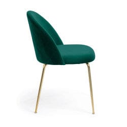 Safia Velvet Dining Chair in Gold/Green - Buy 1 Get 1 free Sale