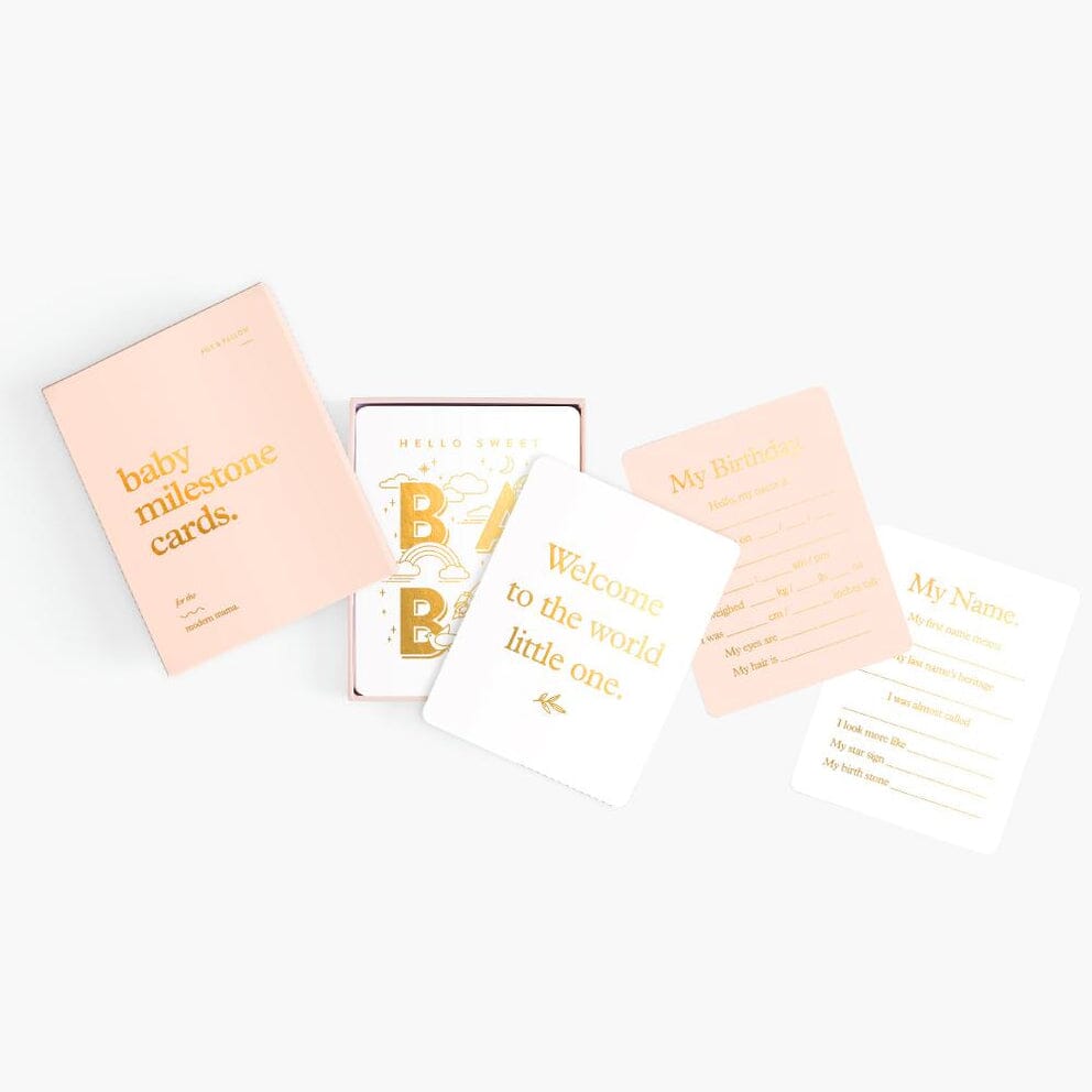 Fox & Fallow - Baby Milestone Cards in Cream