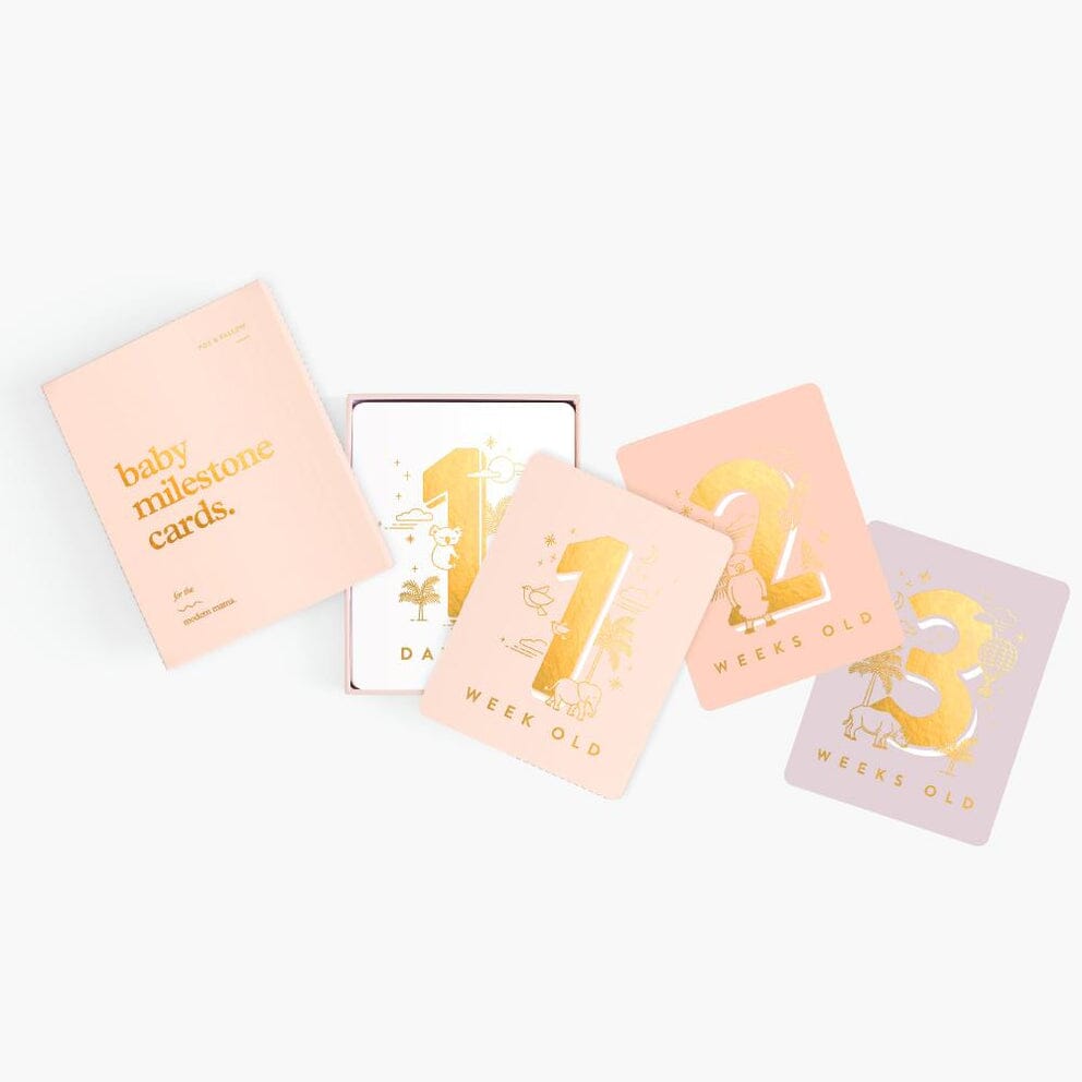 Fox & Fallow - Baby Milestone Cards in Cream