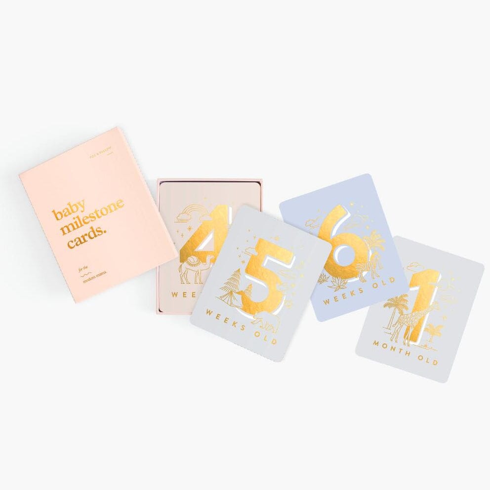 Fox & Fallow - Baby Milestone Cards in Cream