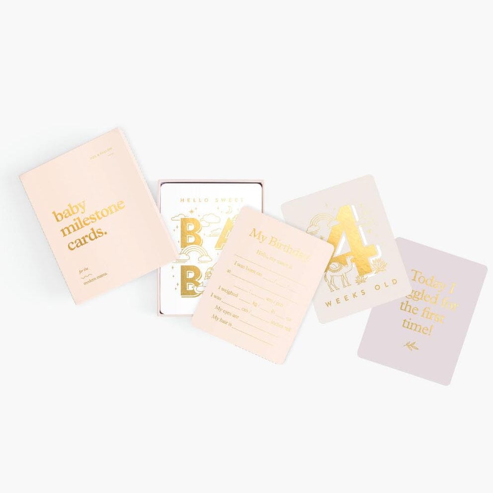 Fox & Fallow - Baby Milestone Cards in Cream