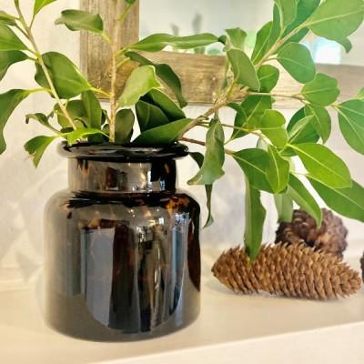Piper Tortoise Shell Glass Apothecary Vase