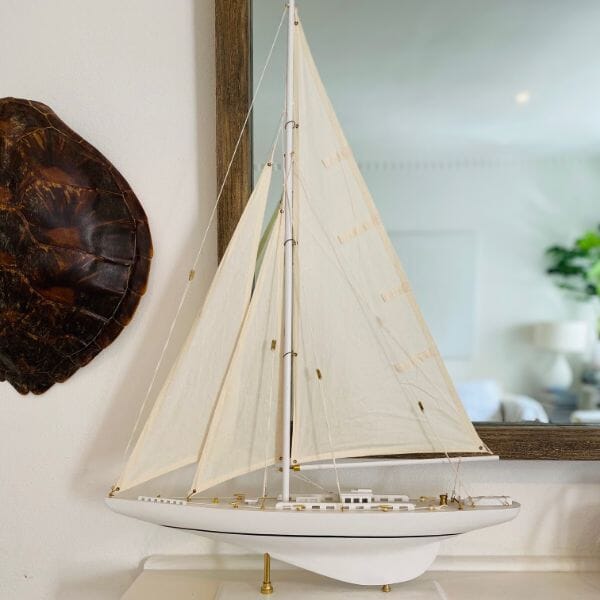 Sorrento Sailing Yacht on Stand in White