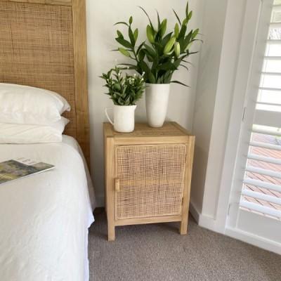 Tallulah Rattan Weave Bedside Table Right Side (Save 17%)