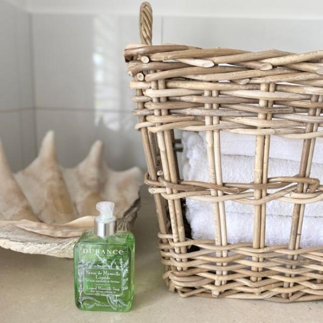 Oversized Rattan Laundry Basket W/ Handles