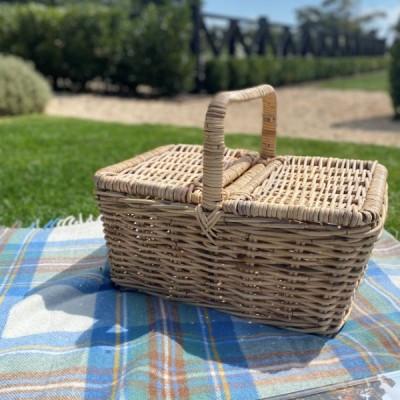 Macedon Rattan Picnic Basket W/ Lid (Save 54%)