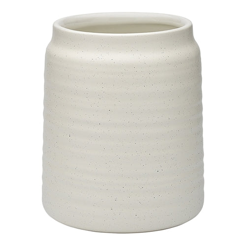 Stone Speckle Utensil Holder in Chalk