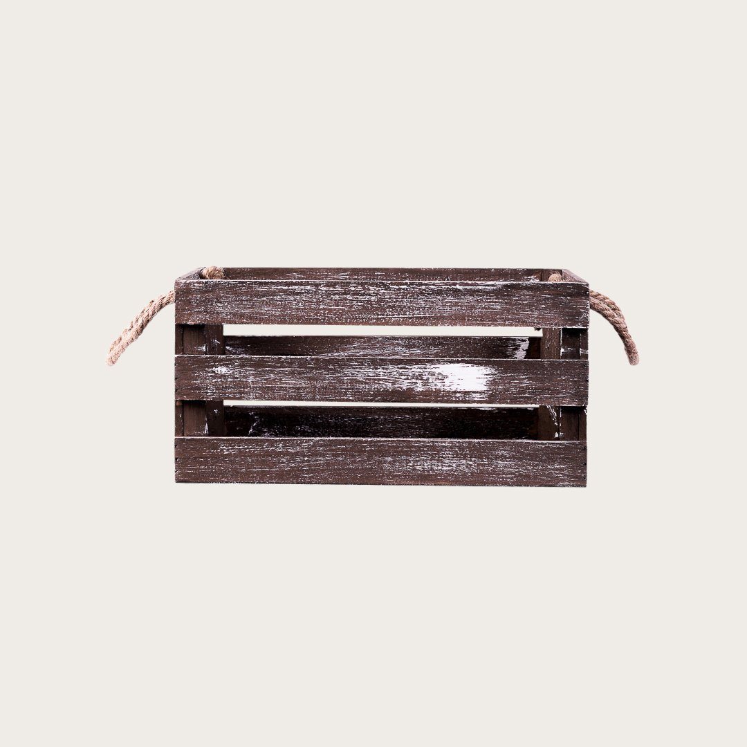 Crate Small Storage Box W/ Rope Handles - Buy 1 Get 1 Free Sale