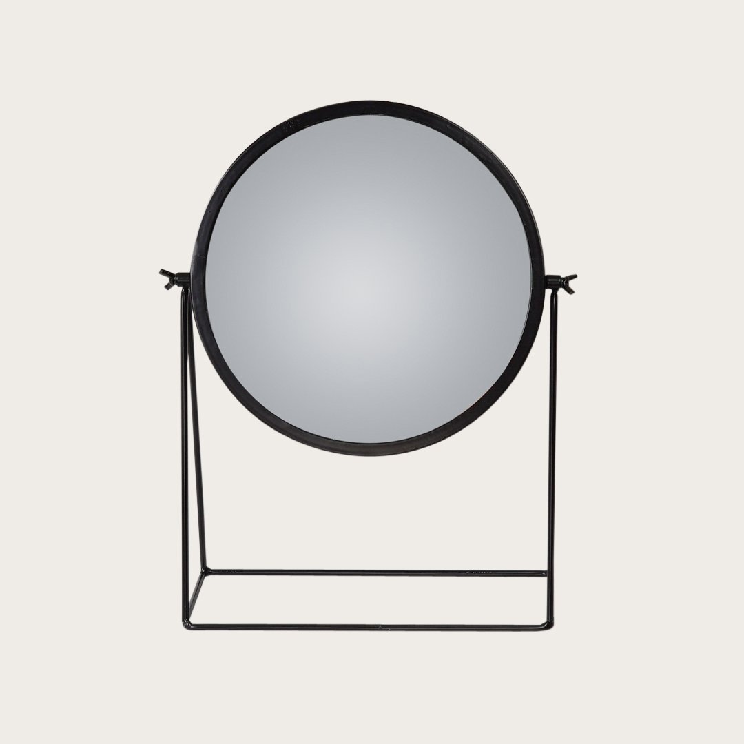 Braque Metal Table Mirror in Black