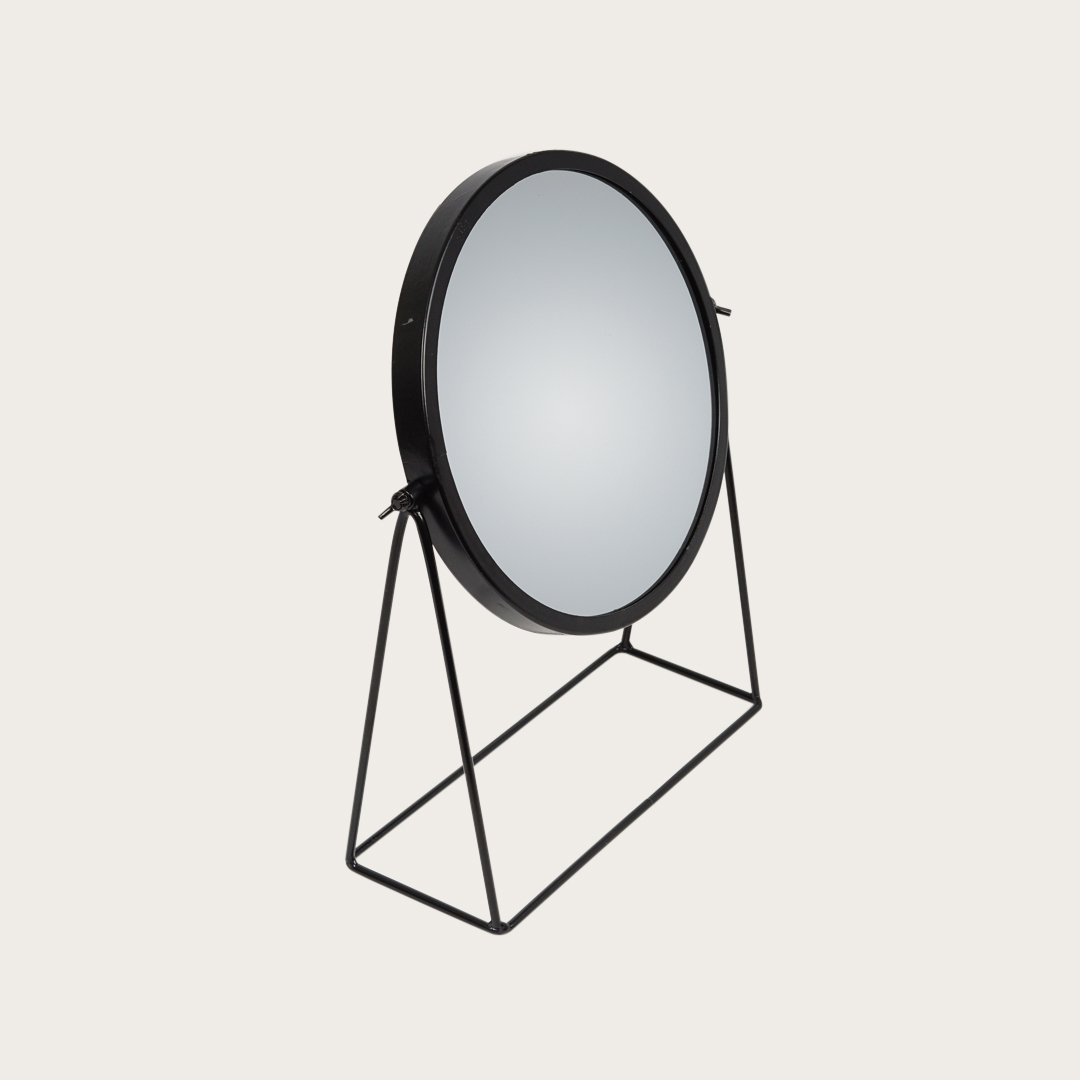 Braque Metal Table Mirror in Black