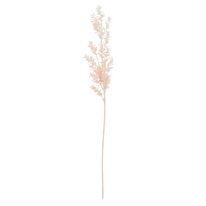 Faux Rose Leaves Stem in Pink