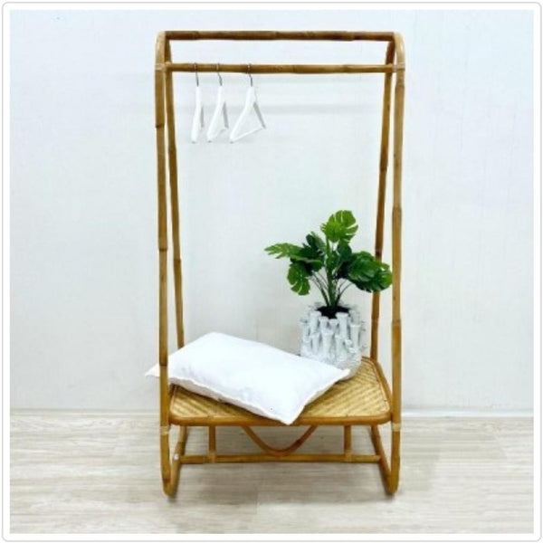 Rattan Clothes Rack in Natural