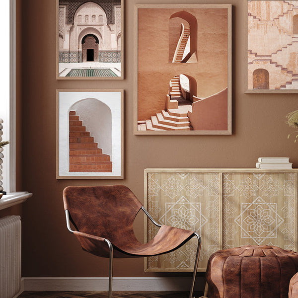 Moorish Terracotta Staircase in Oak A2 Frame