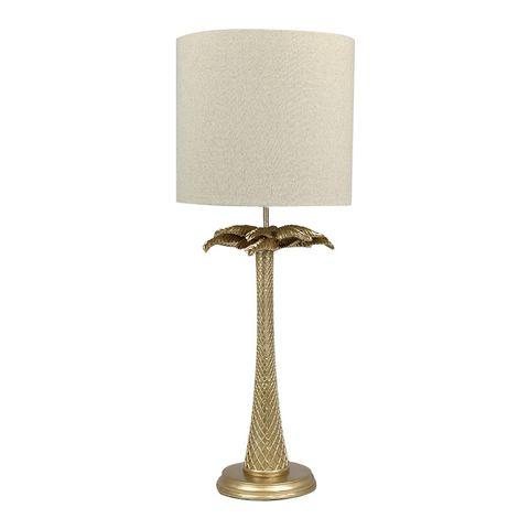 Palm Leaf Lamp in Gold/Natural